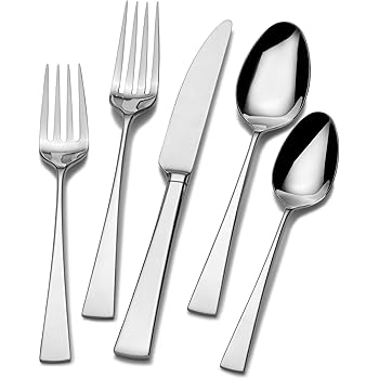 mikasa satin loft 20 piece stainless steel flatware set service for