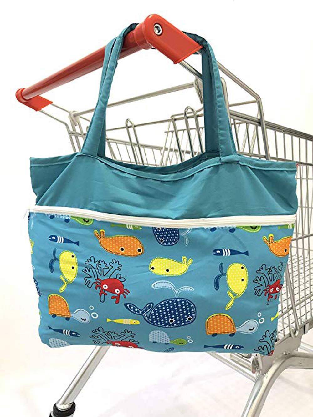shopping cart cover with infant positioner