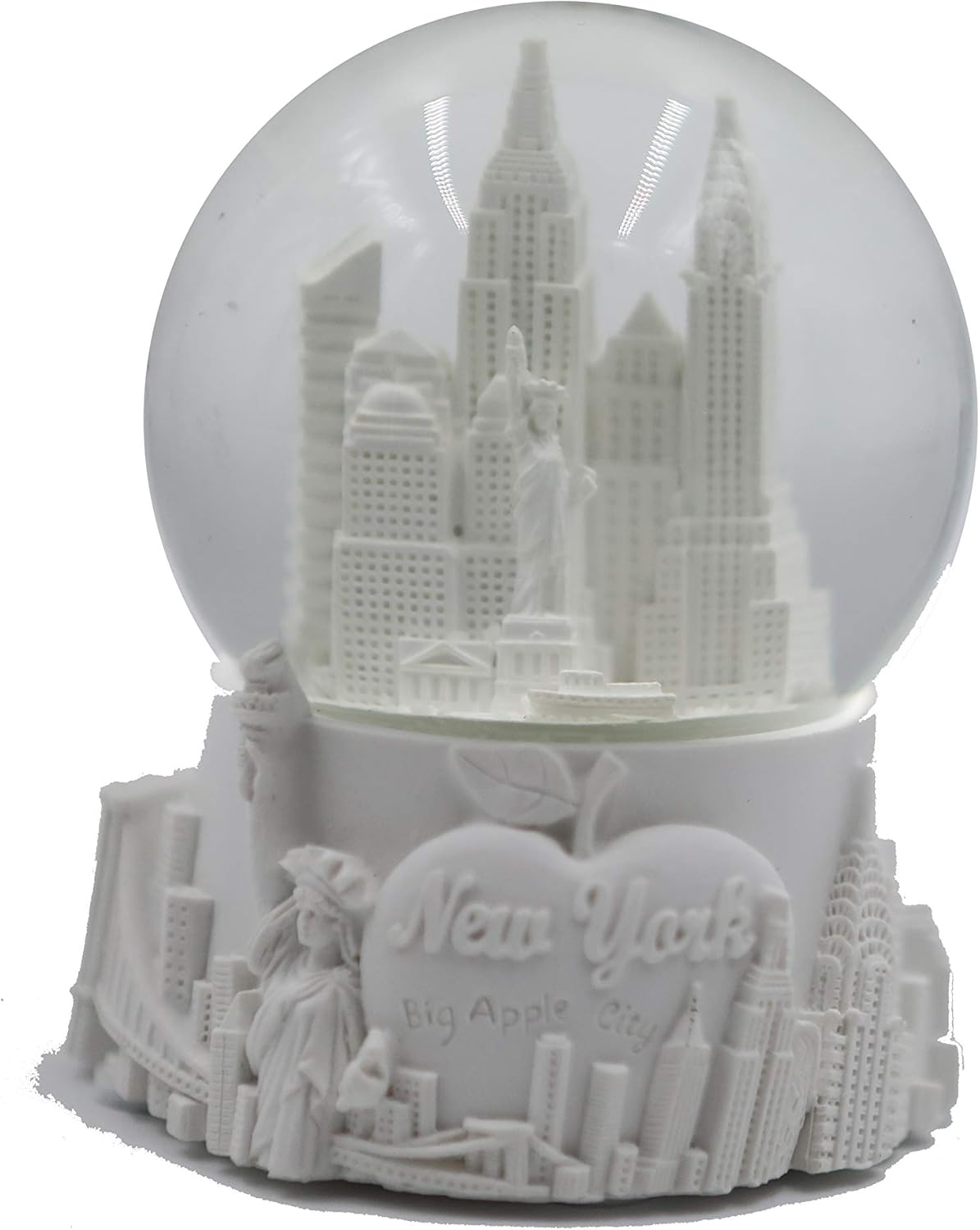 Snow Globes - ZIZO New York City The City That Never Sleep Snow Globe Christmas Snowglobe New York Skyline Water Globe Landmarks Including Statue of Liberty, Empire State Building, Brooklyn Bridge 3 1/2 inches