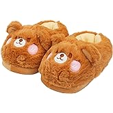 Aopuro Women Animal Bunny Slippers Cute Plush House Shoes Warm Novelty Cartoon Slippers Gifts for Birthday Christmas