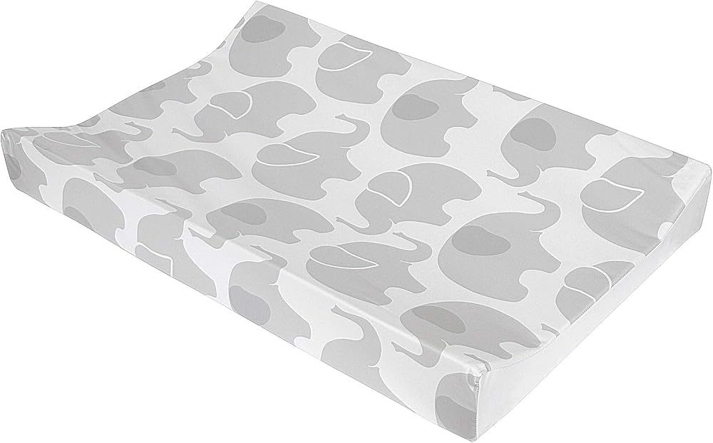 Babycurls Deluxe Anti-Roll Nappy Changing Mat Elephant Love 69x45x8cm