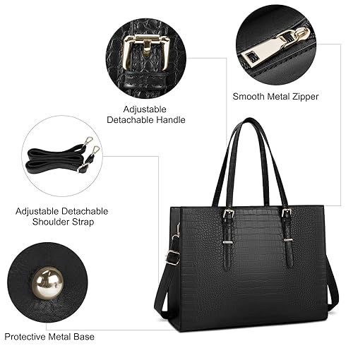 Laptop Bag for Women inch Laptop Tote Bag Leather Classy Computer  Briefcase for Work Waterproof Handbag S