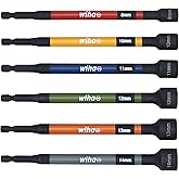 Wiha 70487 Magnetic Nut Setter Set, 6 Piece Metric, Color Coded, 1/4-Inch Hex Drive, Impact Rated