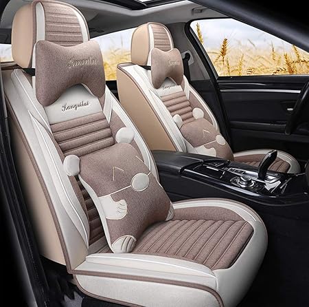 Amazon ユニバーサルフルセットファブリックカーシートカバーエンボス生地カーシートプロテクター エアバッグ互換性のある滑り止め オレンジ色 シートカバー 車 バイク