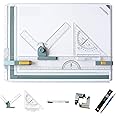 Frylr Inch A3 Drawing Board Drafting Table Multifunctional Drawing Board Table with Clear Rule Parallel Motion and Angle Adjustable Measuring System