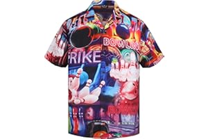BEFOYI Funny Hawaiian Shirt for Men Women,Mens Hawaiian Short-Sleeve Casual Relaxed-Fit Button-Down Holiday Summer Beach