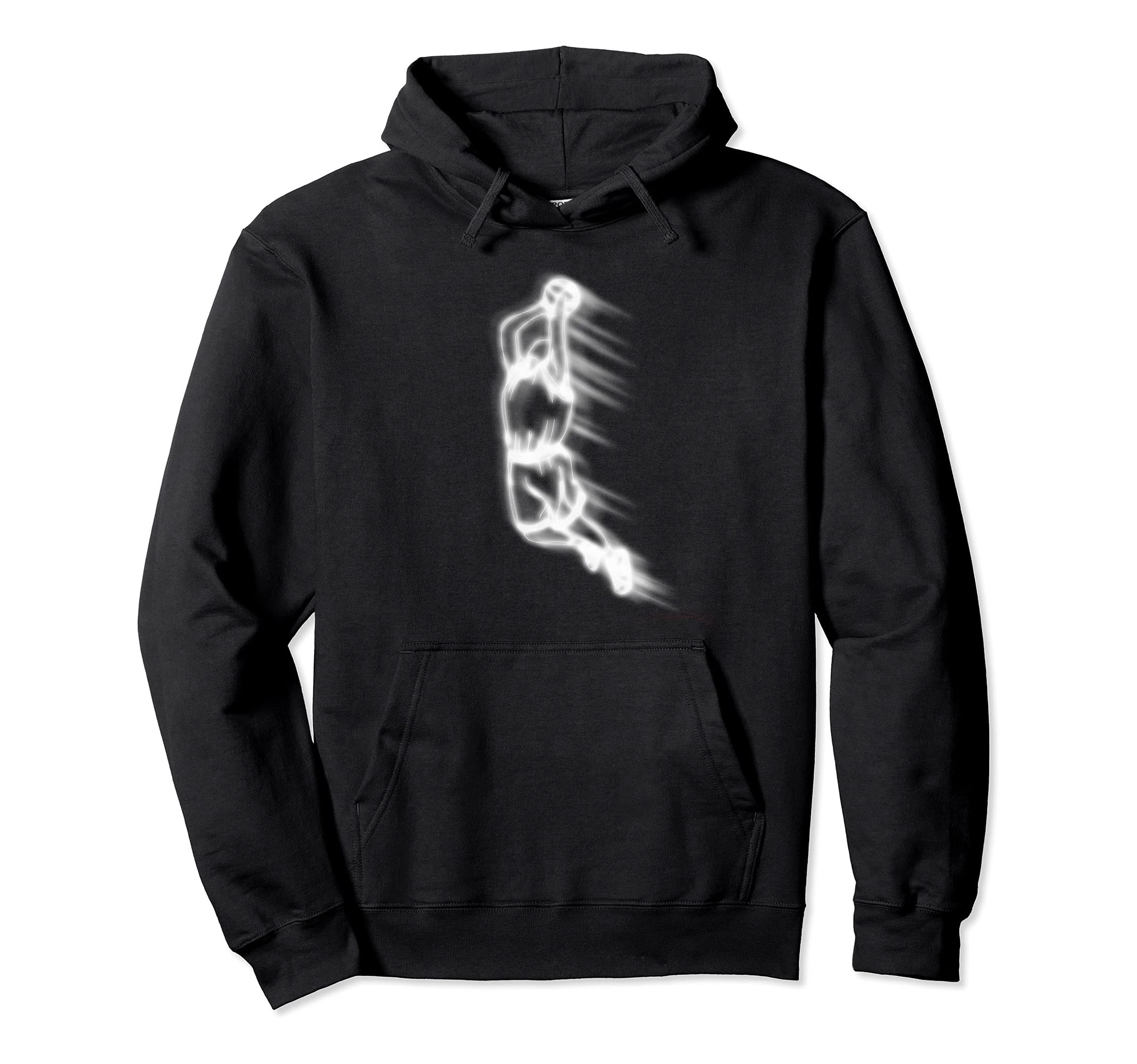 Basketball Basket Player Team Sport Silhouette Pullover Hoodie