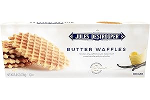 Jules Destrooper Butter Waffles - Caramelized Butter Biscuits, Kosher Dairy, Authentic Made In Belgium - 3.5oz (Pack of 12)