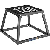 GanFindX Plyometric Jump Box, 12/18Inch Steel Platform for Fitness Training | Heavy Duty Metal Plyometric Box, Non-Slip Step Up Platform for Agility, Strength, Cardio &amp; Conditioning Workouts
