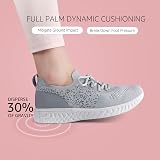 HKR Womens Trainers Lightweight Walking Shoes Breathable Slip On Grey UK 4 view 7