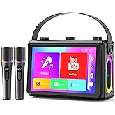 Karaoke Machine for Adults, Built-in 10.1" HD Lyrics Screen, Supports WiFi Bluetooth HDMI USB and TF, Portable Karaoke Player with 2 Wireless Microphones for Home Party Family Gathering