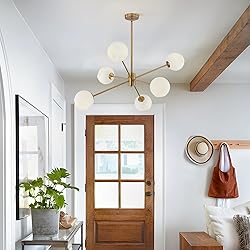 BOKT 6 Lights Modern Sputnik Chandeliers Globe