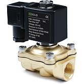 U.S. Solid 1/2" Brass Solenoid Valve - 24V AC, Normally Closed, 10 Bar Electric Valve for Water, Air, Diesel