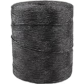 Rope & Cord Polypropylene Twine – Multi-Purpose Twine – 5,500 Feet (Black)