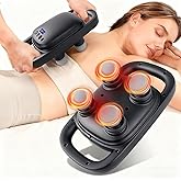 grnpeak 4 Head Massage Gun,Update 25W Powerful Motor for Deep Tissue Percussion Massager with 99 Intensity Levels for Neck, Back,Shoulders, Legs Pain Relief & Recovery