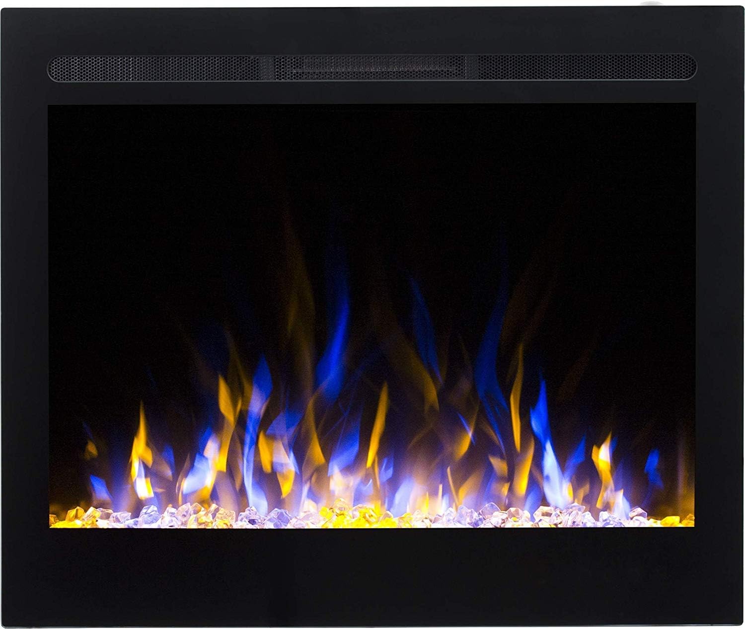 AFLAMO LED 80 PRO - Electric Fireplace Insert - Energy Saving LED Technology - Remote Control - Adjustable Flame