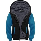 SCODI Hoodies for Men Heavyweight Fleece Sweatshirt - Full Zip Up Thick Sherpa Lined Hooded Jacket