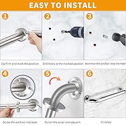 2 Pack Grab Bars for Bathroom, 18 Inch Chrome