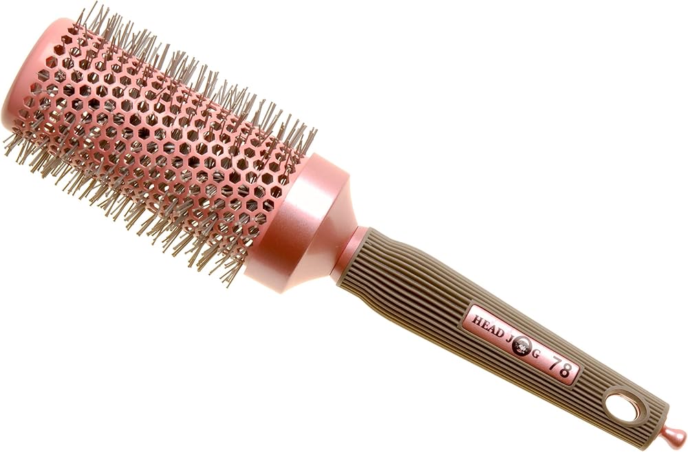 Head Jog 78 Pink Radial Brush Ceramic Coated Barrel 43mm Nylon Bristle