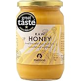 Mellona 100% Raw Honey Unfiltered, Natural Creamy Honey, Unheated, 1kg | Unprocessed golden superfood, bee pollen, honeycomb, propolis, Cyprus wild flora, small batch, glass jar, gift ready
