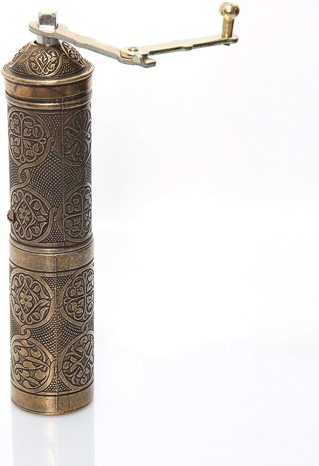 Turkish Handmade Copper Coffee Salt Pepper Spice Grinder Mill (22cm, Autentic)
