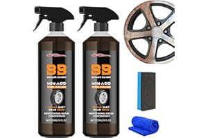 KOQ 2PCS Brake Bomber Cleaner Powerful Wheel Cleaner, 120ML BB Break Bomber Non-Acid Wheel Cleaner, Perfect for Cleaning Wheels and Tires, Rim Cleaner & Brake Dust Remover