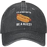 Hot Dogs Lover Hat It’s A Bad Day to Be A Glizzy Hat Women Baseball Cap Vintage Hats Black