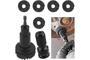 Car Wheel Hub Cleaner Kit,Wheel Hub Cleaning Tool with Replaceable Grinding Heads & 1/2" Drive Adapter,Universal Wheels Hubs 
