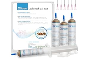 Garsum Cockroach Gel Bait 1 Box (4 Tubes x 30 Grams), Roach Killer Indoor Infestation Home and Outdoor Use