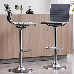 DM Furniture Swivel Bar Stools with Back Set of 4