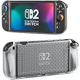 GLDRAM Case for Nintendo Switch 2 (2025), Soft TPU Protevtive Cover with Split Type Comfort Joycon 2 Controller Grip Shell for Switch 2 Accessories, Diamond Pattern Design (No Dockable)