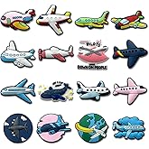 Qimbytar Dinosaurs Sea Animals Cars Teeth Penguin Sloth Flamingos Plants Shoe Charms Fit for Clog Sandals Decoration, Fruit Food Airplanes Shoe Charms for Party Favor