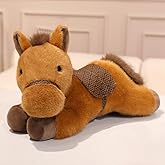 PEACH CAT Horse Stuffed Animal 10" Cute Horse Plush Soft Plushies Toys Gifts for Kids Brown