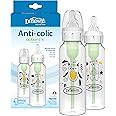 Dr. Brown's Natural Flow Anti-Colic Options+ Narrow Baby Bottle, Bear & Owl, 8 oz/250 mL, with Level 1 Slow Flow Nipple, BPA Free, 0m+, 2-Pack