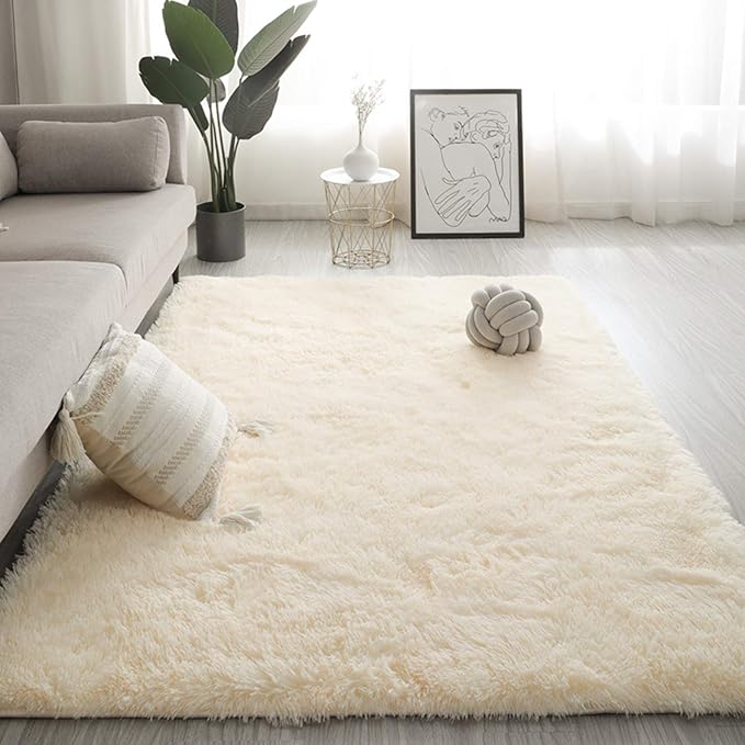 D&LE Soft Cozy Living Room Rugs,Fluffy Shaggy Area Rug Rug,Machine