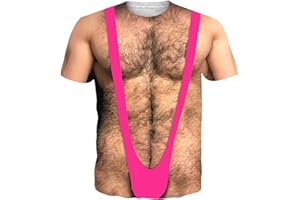 Goodstoworld Unisex 3D Fake Abs T Shirts Shredded Chest Printed Short Sleeve Costume Novelty Tees Shirt