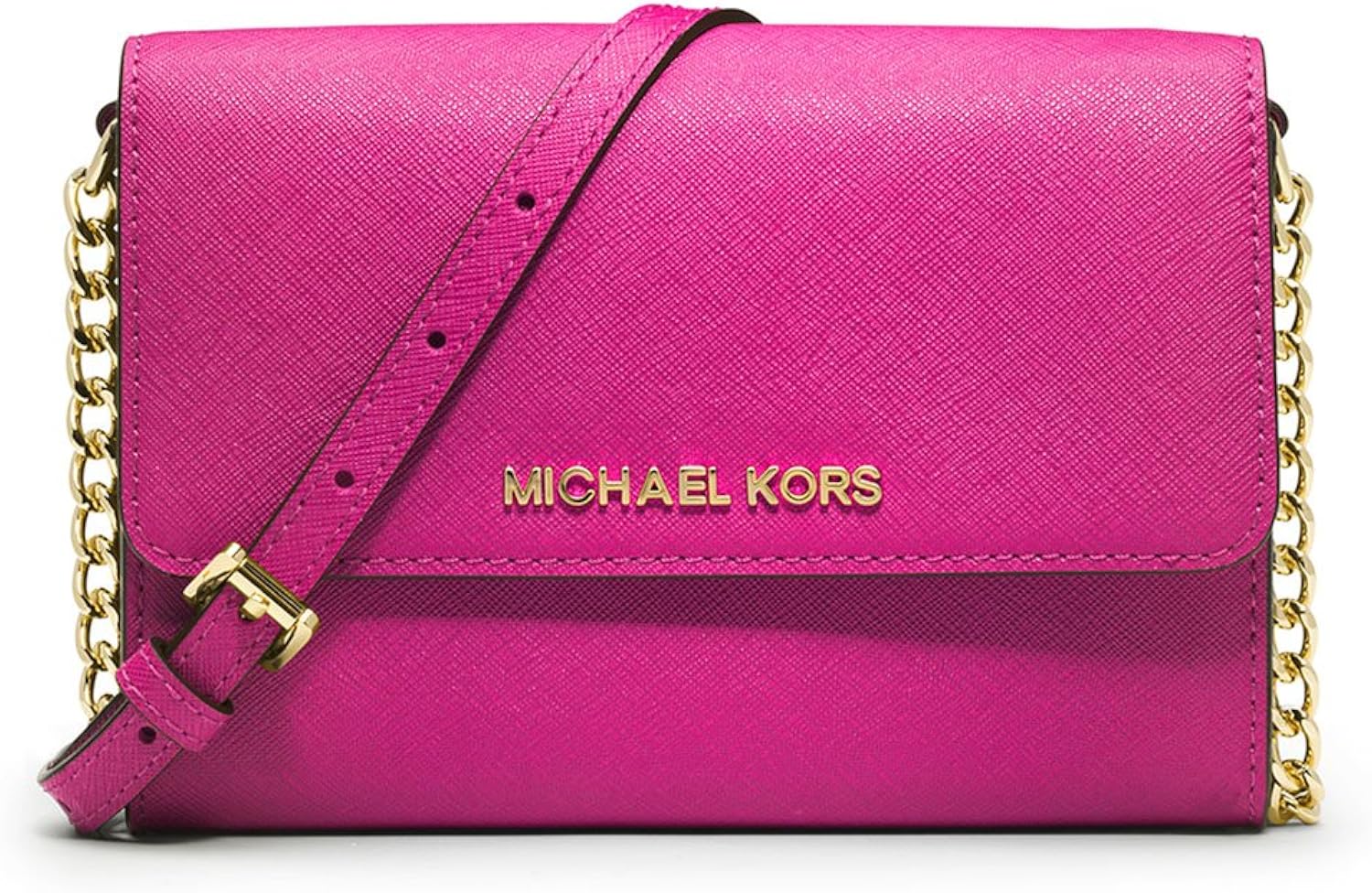 jet set travel saffiano leather smartphone crossbody