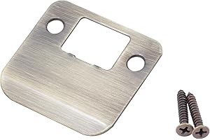 Round Corner Extended Lip Strike Plate, 2-1/4" x 1-1/2", (2" Overall Length), Antique Brass by Stone Harbor Hardware