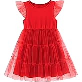Arshiner Toddler Tutu Dress Girls Rainbow Tulle Dresses Ruffle Tiered Swing Twirly Summer Sundress Size 2-6