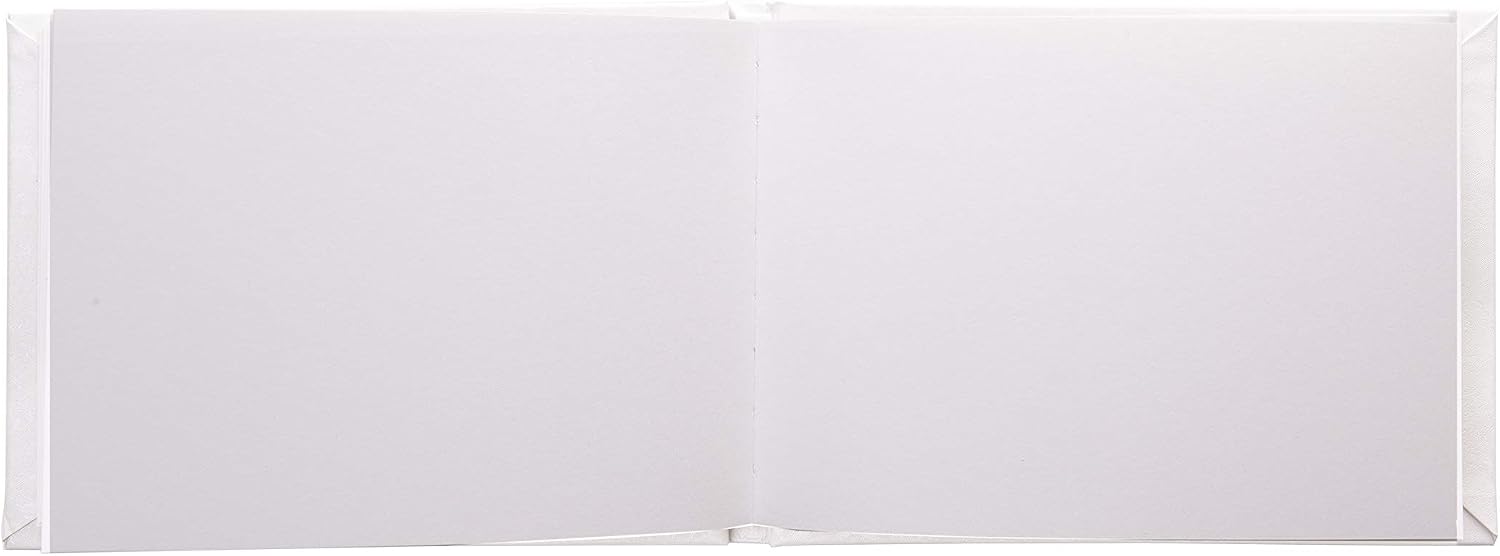 Kenro White Satin Wedding Guest Book Photo Album 76 Pages 20x14cm Non-Adhesive - Image 4