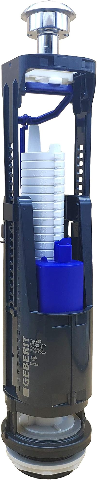 Geberit Impuls 240 Dual Flush Valve Syphon Cistern Spare with Actuator Chrome