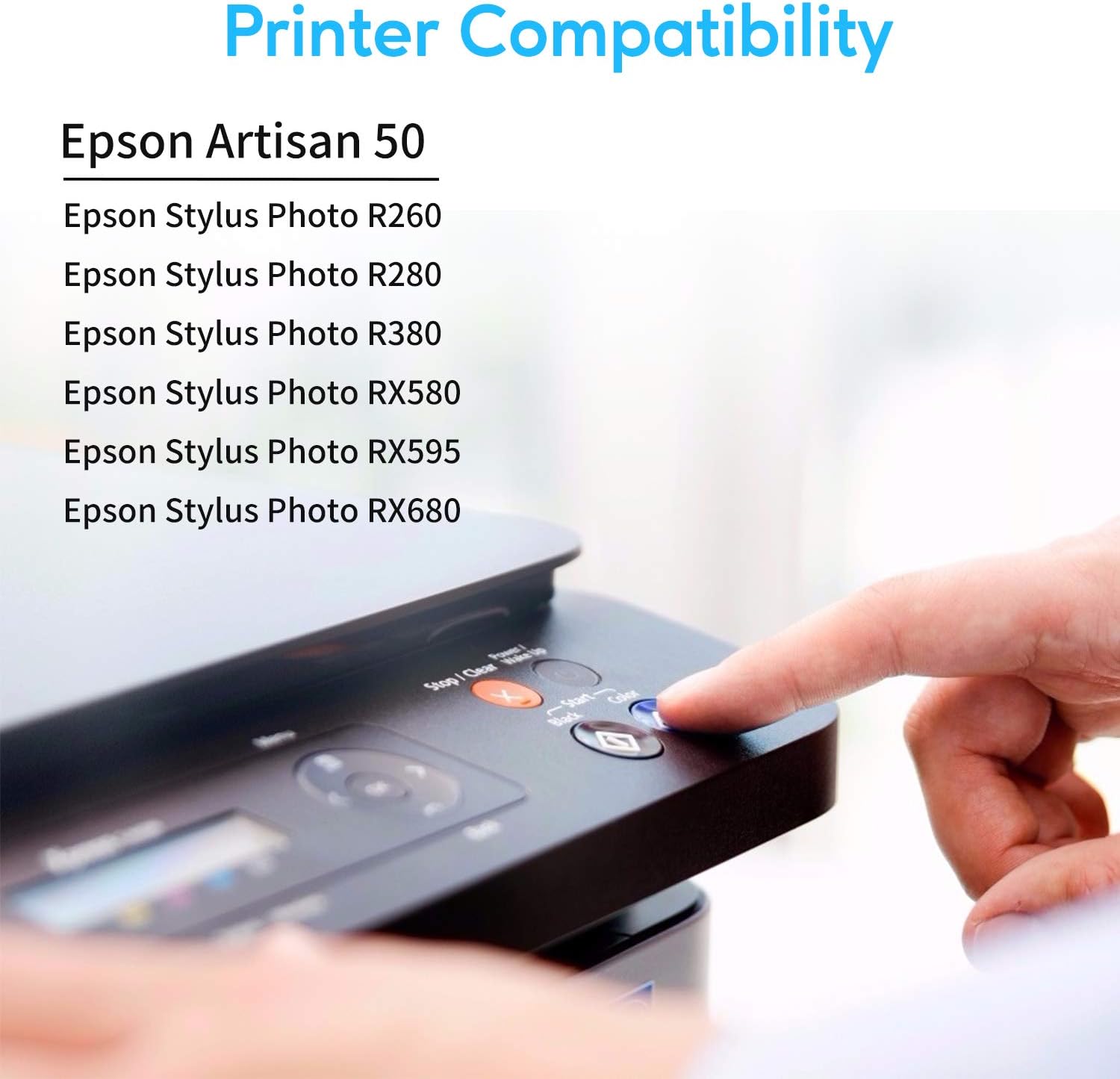 WOKOK Remanufactured Ink Cartridge Replacement for Epson 78 Ink Cartridges, T078 for Epson Artisan 50 Stylus Photo R260 R280 R380 RX580 RX595 RX680 (2BK, 1C, 1M, 1Y, 1LC, 1LM): Office Products