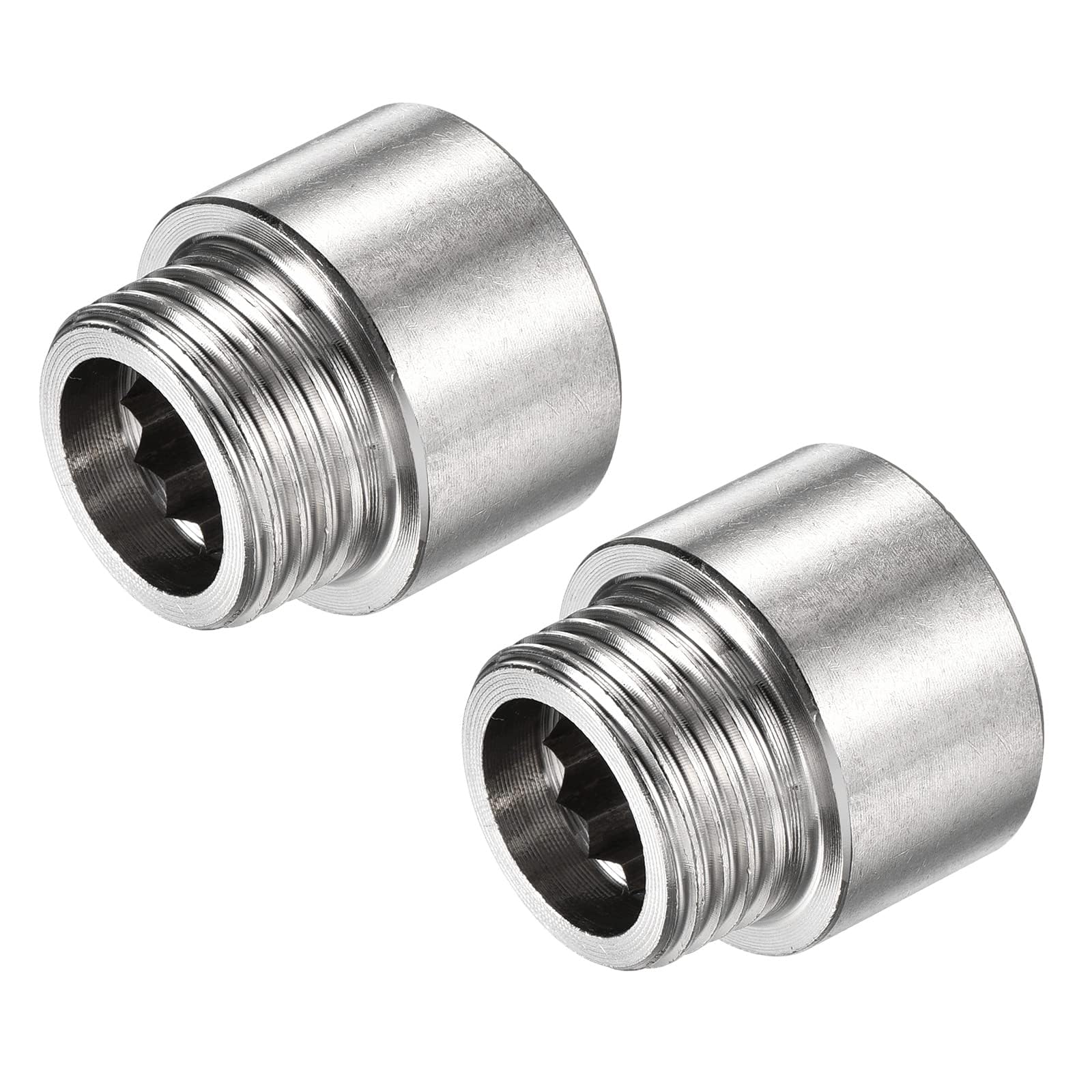 TOP-VIGOR 2Pcs Shower Head Extension Arm, 10mm Shower Arm Extender, G1/2 Stainless Steel Handheld Shower Pipe Head Extension Round Pipe for Bathroom Accessory