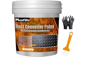 MUZEFANSI 2-in-1 Rust Converter & Metal Primer – Stops Rust, Paint Over Rusted Metal, Anti-Rust Coating Rust Paint,Corrosion Inhibitor for Automotive, Marine, Industrial Use, Heat & UV Resistant(35 oz)