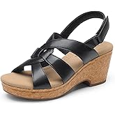 DREAM PAIRS Women's Wedge Sandals Comfortable Open Toe Platform Casual Dressy Cork Summer Dress Shoes