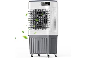 OGACFO 3500 CFM Evaporative Air Cooler with 13.2 Gallon Tank & 12H Timer Remote Control - Energy Efficient Portable Swamp Cooler for 1000 Sq Ft, 3-Speed Modes, Ideal for Home/Office/Garage/Patio