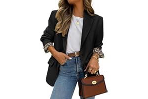 ZESICA Women's Fall Business Casual Blazers 2025 Long Sleeve Lapel Open Front Button Work Blazer Jackets with Pockets