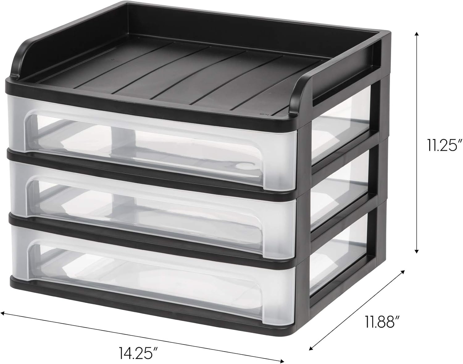 IRIS USA, Inc. DDS-M3 Medium Desktop Drawer System, Black: Home & Kitchen