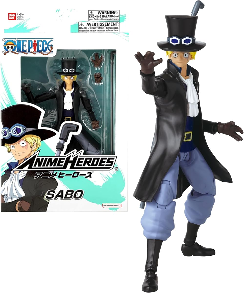 BANDAI Anime Heroes One Piece Sabo Action Figure 17cm with Accessories
