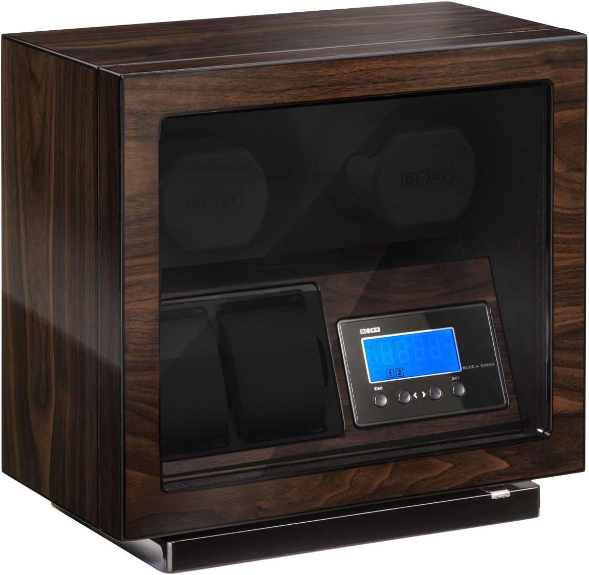 Boxy BLDC 02 Watch Winder for 2 Watches – Walnut